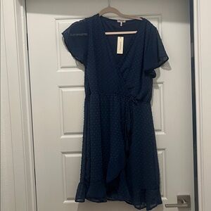 Francesca's Collections Deep Blue Textured Dress